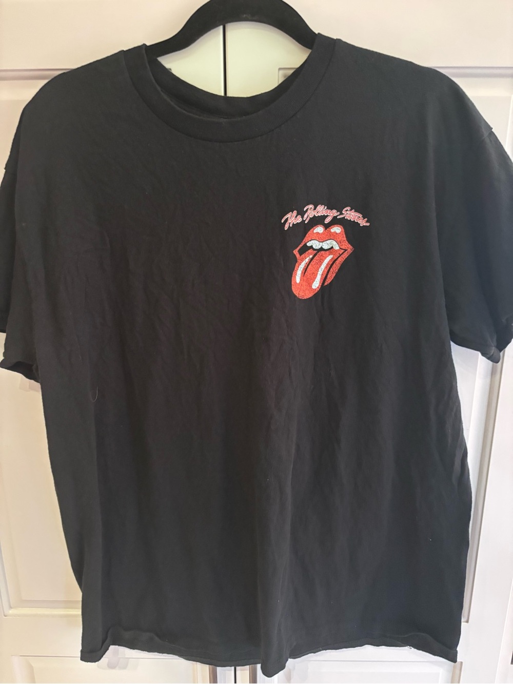 The Rolling Stones no security tour tshirt men’s large black graphic band shirt